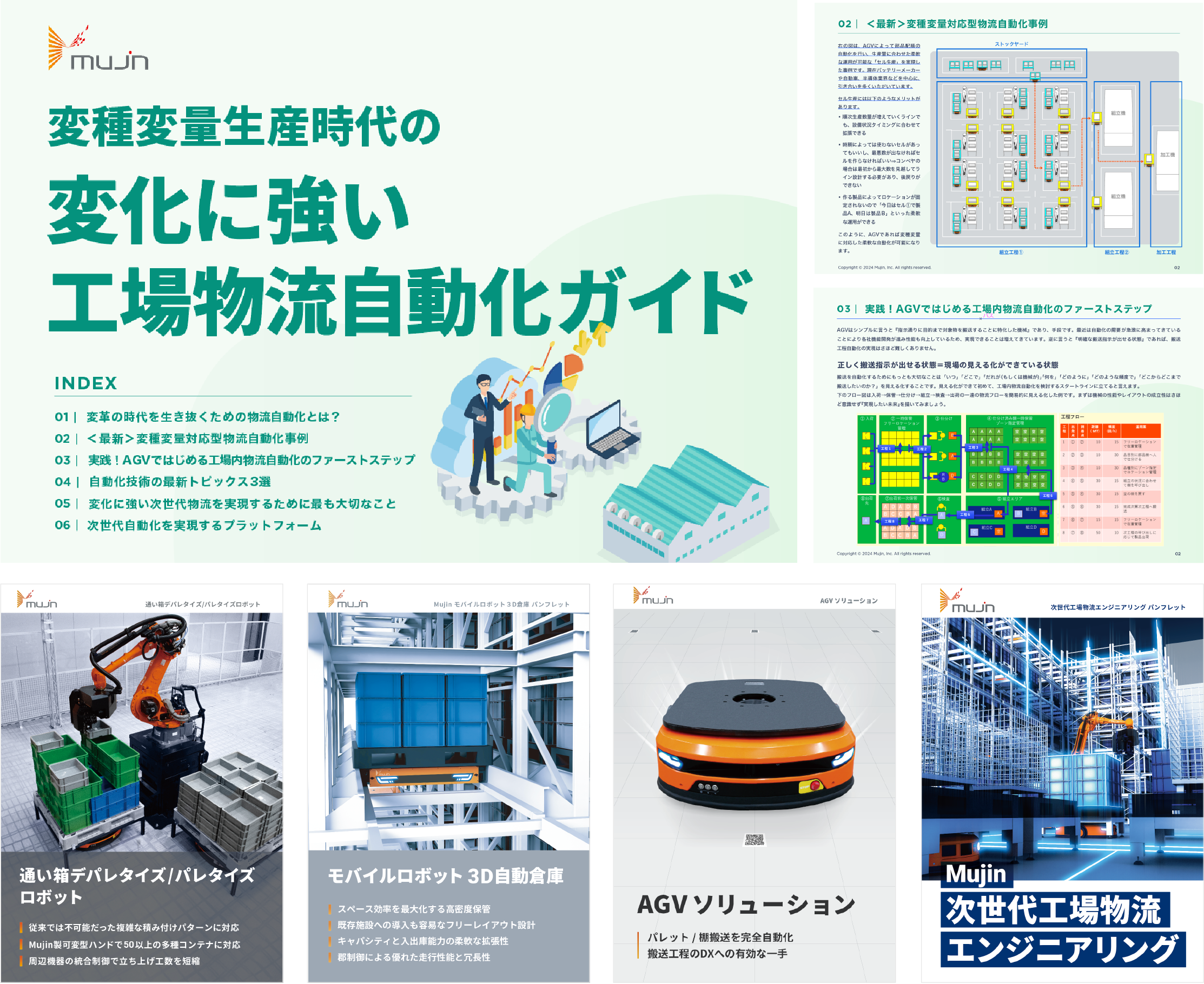 工場物流自動化ガイド+工場物流向けパンフレット一式 表紙